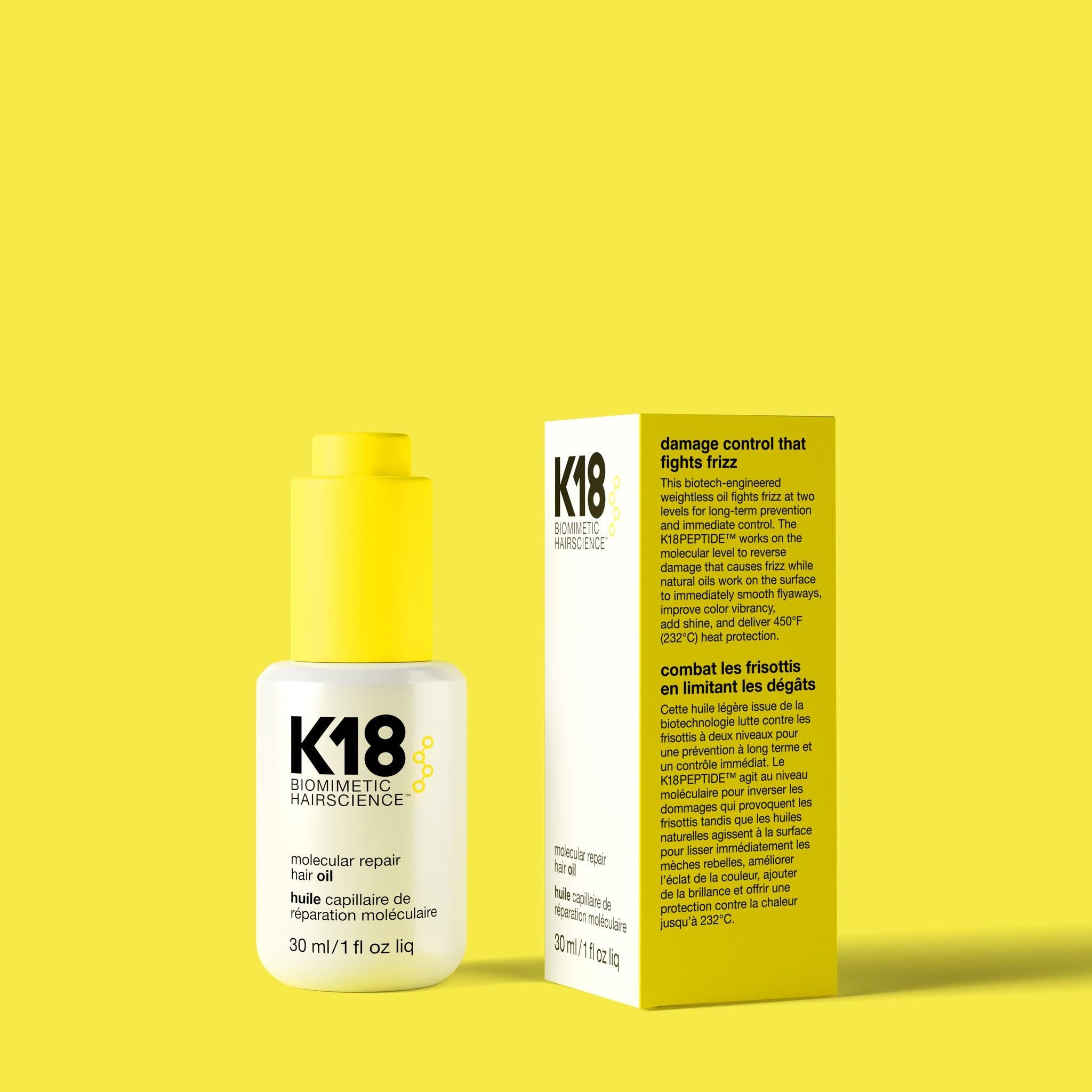 K18 Molecular Repair Hair Oil 30 ml – Let hårolie med varmebeskyttelse
