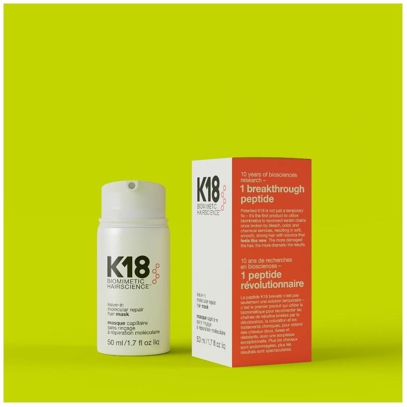 K18 Leave-In Hair Mask 50 ml – Reparer skadet hår på 4 min