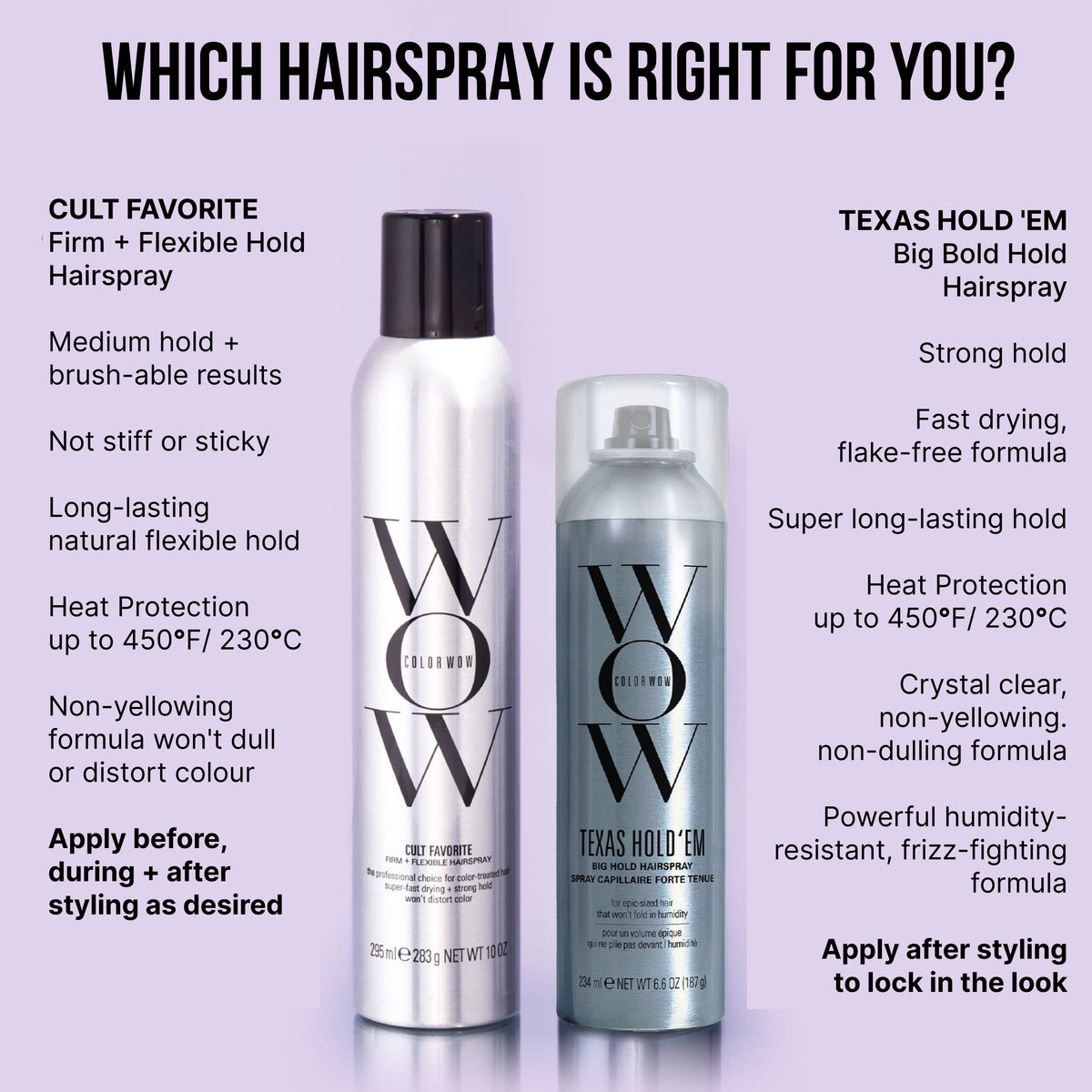 Color Wow Texas Hold ’Em Big Hold Hairspray 234 ml